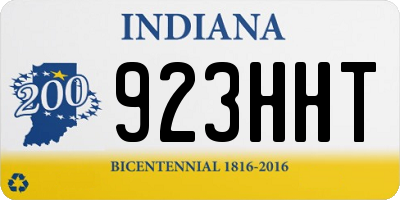IN license plate 923HHT