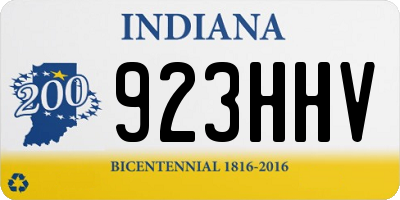 IN license plate 923HHV