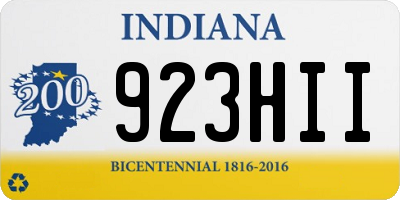 IN license plate 923HII