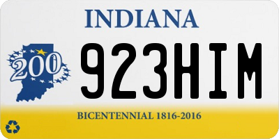 IN license plate 923HIM