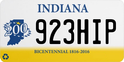 IN license plate 923HIP