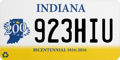 IN license plate 923HIU