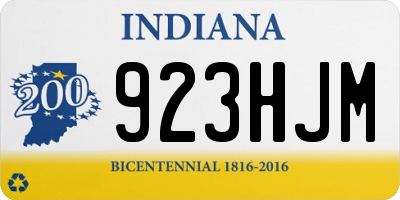IN license plate 923HJM