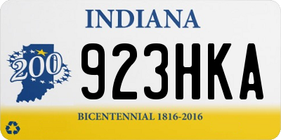 IN license plate 923HKA