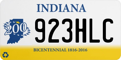 IN license plate 923HLC