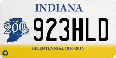 IN license plate 923HLD