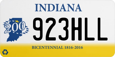 IN license plate 923HLL