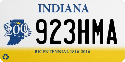 IN license plate 923HMA