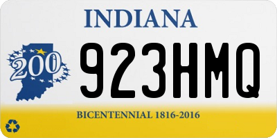 IN license plate 923HMQ