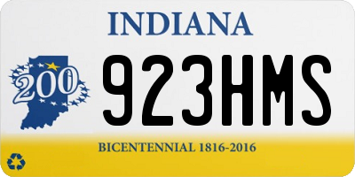 IN license plate 923HMS