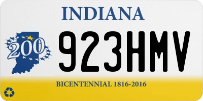 IN license plate 923HMV