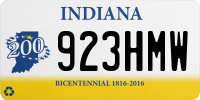 IN license plate 923HMW