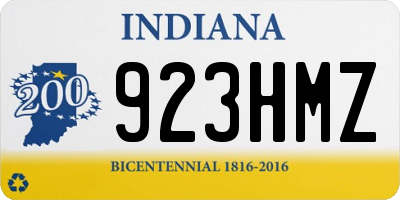 IN license plate 923HMZ