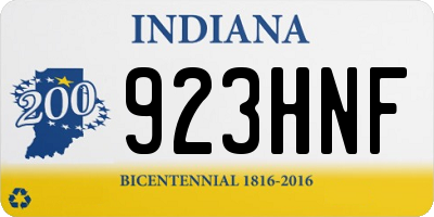 IN license plate 923HNF