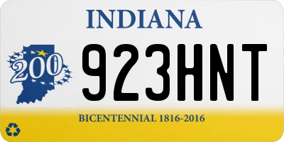 IN license plate 923HNT