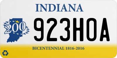IN license plate 923HOA