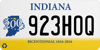 IN license plate 923HOQ