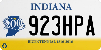 IN license plate 923HPA