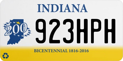 IN license plate 923HPH