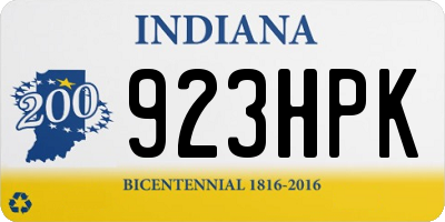 IN license plate 923HPK
