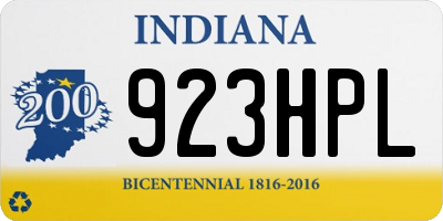 IN license plate 923HPL