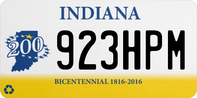 IN license plate 923HPM