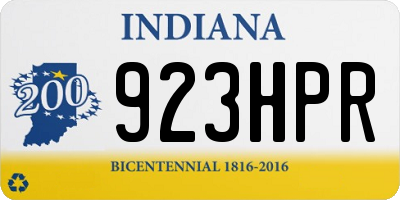 IN license plate 923HPR