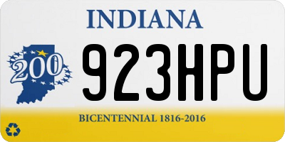 IN license plate 923HPU