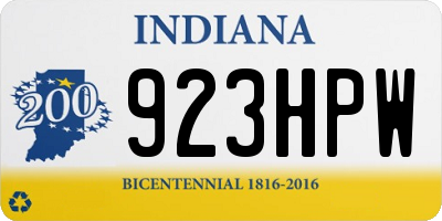 IN license plate 923HPW