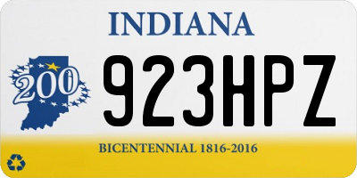 IN license plate 923HPZ