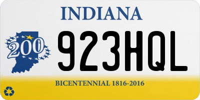 IN license plate 923HQL