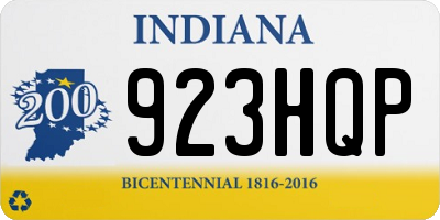 IN license plate 923HQP