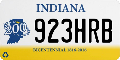 IN license plate 923HRB