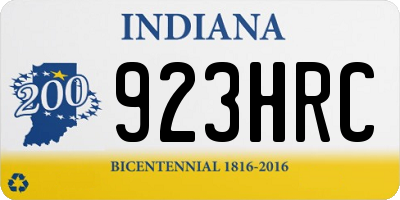 IN license plate 923HRC