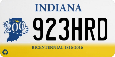 IN license plate 923HRD