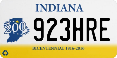 IN license plate 923HRE