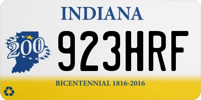 IN license plate 923HRF