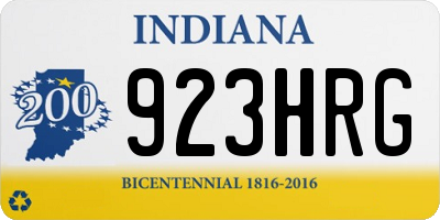 IN license plate 923HRG