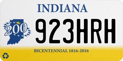 IN license plate 923HRH