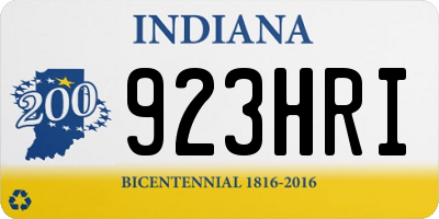 IN license plate 923HRI