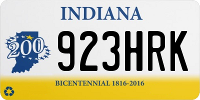 IN license plate 923HRK