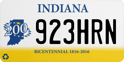 IN license plate 923HRN