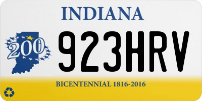 IN license plate 923HRV