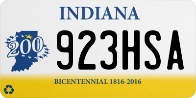 IN license plate 923HSA