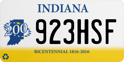 IN license plate 923HSF