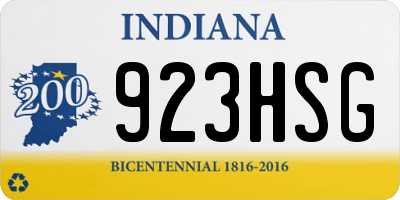 IN license plate 923HSG
