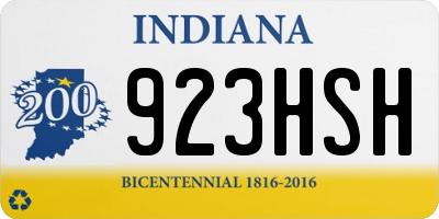 IN license plate 923HSH