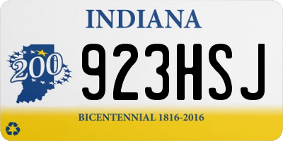 IN license plate 923HSJ