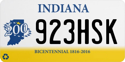 IN license plate 923HSK