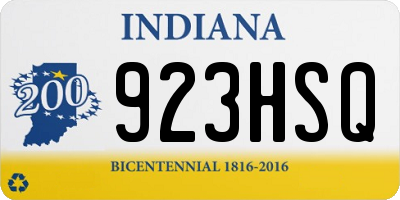 IN license plate 923HSQ